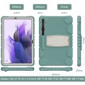 Shockproof Pancerne Etui Obudowa do Samsung Galaxy Tab S7 Plus, Tab S7 FE szmaragdowe