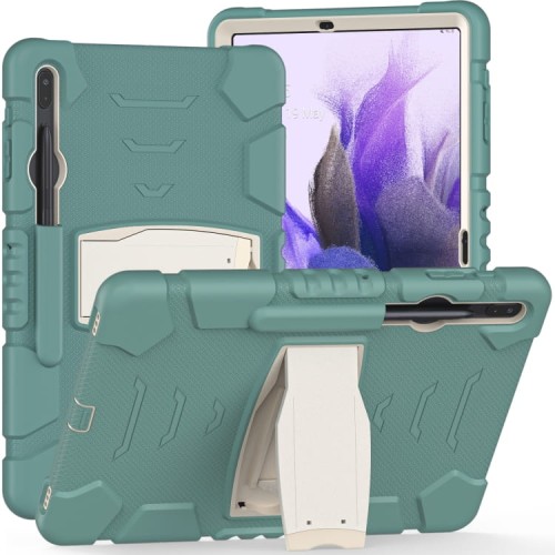 Shockproof Pancerne Etui Obudowa do Samsung Galaxy Tab S7 Plus, Tab S7 FE szmaragdowe