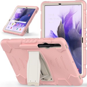 Shockproof Pancerne Etui Obudowa do Samsung Galaxy Tab S7 Plus, Tab S7 FE różowe