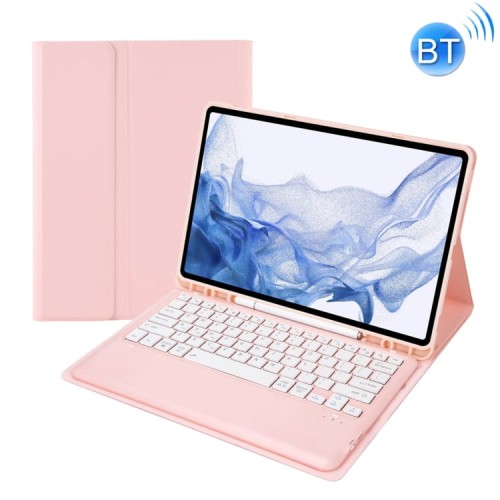 Różowe Etui Klawiatura Pen Slot do Samsung Galaxy Tab S8+