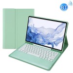 Miętowe Etui Klawiatura Pen Slot do Samsung Galaxy Tab S8+