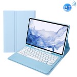 Niebieskie Etui Klawiatura Pen Slot do Samsung Galaxy Tab S8+