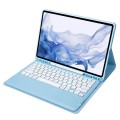 Niebieskie Etui Klawiatura Pen Slot do Samsung Galaxy Tab S8+