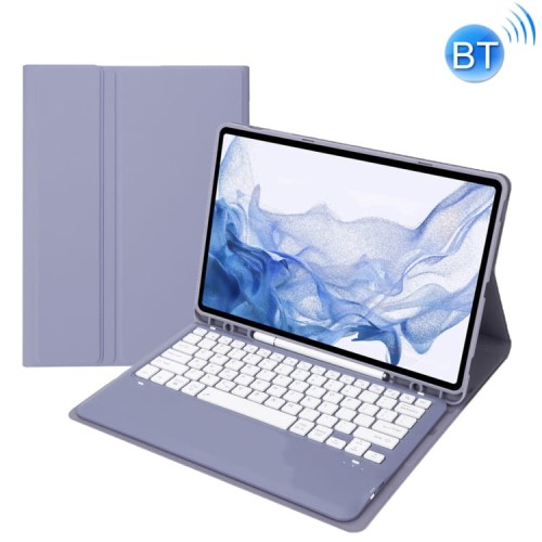 Fioletowe Etui Klawiatura Pen Slot do Samsung Galaxy Tab S8+