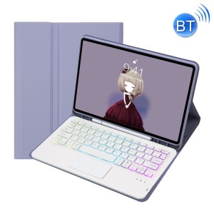 Fioletowe Etui Bezprzewodowa Podświetlana Klawiatura TouchPad Samsung Galaxy Tab S6 Lite