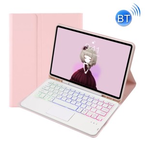 Różowe Etui Bezprzewodowa Podświetlana Klawiatura TouchPad Samsung Galaxy Tab S6 Lite