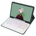Zielone Etui Bezprzewodowa Podświetlana Klawiatura TouchPad Samsung Galaxy Tab S6 Lite