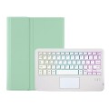 Miętowe Etui Bezprzewodowa Podświetlana Klawiatura TouchPad Samsung Galaxy Tab S6 Lite