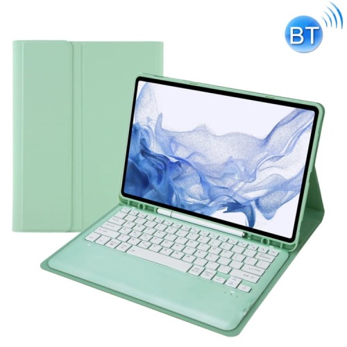 Miętowe Etui Klawiatura Pen Slot do Samsung Galaxy Tab S7+, Galaxy Tab S7 FE