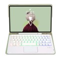 Miętowe Etui Podświetlana Klawiatura Touchpad Samsung Galaxy Tab S8 11 cali