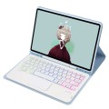 Niebieskie Etui Podświetlana Klawiatura Touchpad Samsung Galaxy Tab S8 11 cali