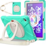 Shockproof  Pancerne Etui z Paskiem, Uchwytem do Lenovo Tab M10 Plus 10.6 zielone