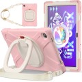 Shockproof Pancerne Etui z Paskiem, Uchwytem do Lenovo Tab M10 Plus 10.6 różowe