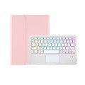 Różowe Etui Podświetlana Klawiatura TouchPad do Samsung Galaxy Tab A8 10.5 2021