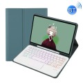 Zielone Etui Podświetlana Klawiatura TouchPad do Samsung Galaxy Tab A8 10.5 2021