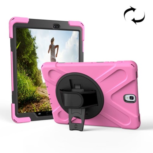 Shockproof Pancerne Etui z Uchwytem do Samsung Galaxy Tab S3 9.7 różowe