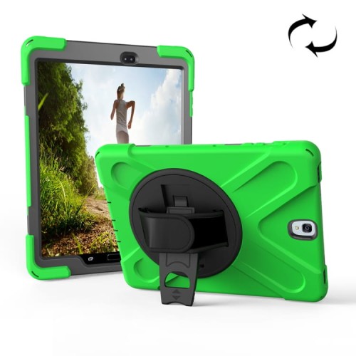Shockproof Pancerne Etui z Uchwytem do Samsung Galaxy Tab S3 9.7 zielone