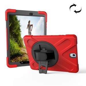 Shockproof  Pancerne Etui z Uchwytem do Samsung Galaxy Tab S3 9.7 czerwone