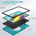 Mocne Pancerne Etui z Obrotowym Uchwytem do Samsung Galaxy Tab S5e zielone
