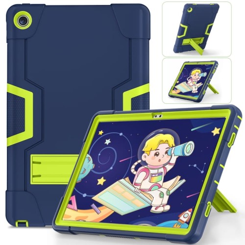 Mocne Pancerne Etui z Podstawką do Lenovo Tab M10 Plus 10.6 granatowo-zielone