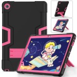 Mocne Pancerne Etui z Podstawką do Lenovo Tab M10 Plus 10.6 czarno-różowe