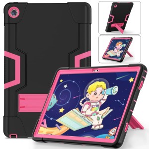 Mocne Pancerne Etui z Podstawką do Lenovo Tab M10 Plus 10.6 czarno-różowe