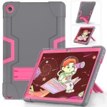 Mocne Pancerne Etui z Podstawką do Lenovo Tab M10 Plus 10.6 szaro-różowe