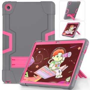 Mocne Pancerne Etui z Podstawką do Lenovo Tab M10 Plus 10.6 szaro-różowe