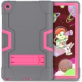 Mocne Pancerne Etui z Podstawką do Lenovo Tab M10 Plus 10.6 szaro-różowe