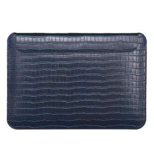 WIWU Sleeve Skórzane Etui Pokrowiec do Macbook Air M2 2022 niebieskie/szafirowe