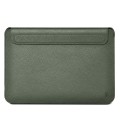 Skórzane Etui Wsuwka WIWU Genuine Leather do Macbook Pro 14.2 A2443 2021 zielone