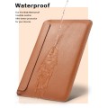 Skórzane Etui Wsuwka WIWU Genuine Leather do Macbook Pro 14.2 A2442 2021 czarne
