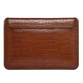 WIWU Sleeve Skórzane Etui Pokrowiec do Macbook Pro 16.2 A2485 brązowe