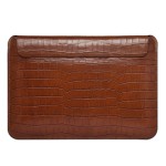 WIWU Sleeve Skórzane Etui Pokrowiec do Macbook Pro 14.2 A2442 brązowe