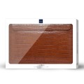WIWU Sleeve Skórzane Etui Pokrowiec do Macbook Pro 16.2 A2485 brązowe