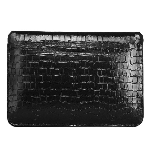 WIWU Sleeve Skórzane Etui Pokrowiec do Macbook Pro 14.2 A2442 2021 czarne