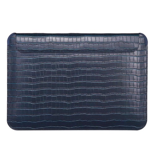 WIWU Sleeve Genuine Leather Skórzane Etui Pokrowiec do Macbook Pro 14.2 A2442 2021 niebieskie