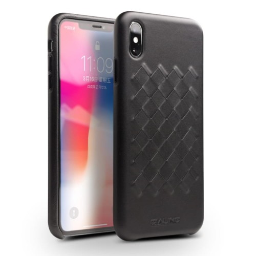 Skórzane Etui QIALINO Genuine Leather iPhone X XS czarne