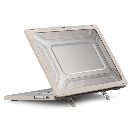 Pancerne Etui Obudowa Hard Shell do Macbook Pro 16.2 A2485 2021 szampańskie