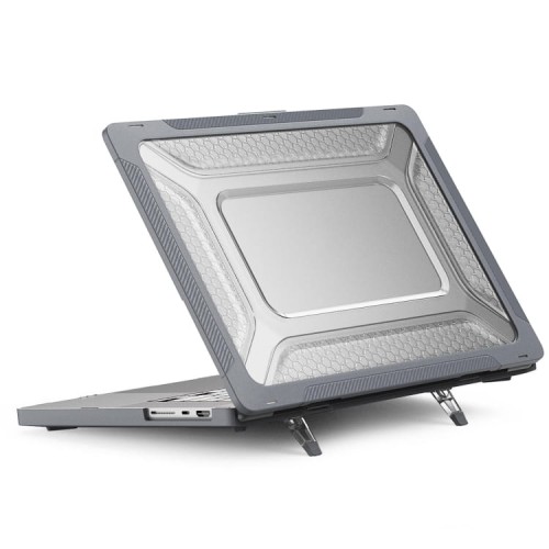 Pancerne Etui Obudowa Hard Shell do Macbook Pro 16.2 A2485 2021 szare