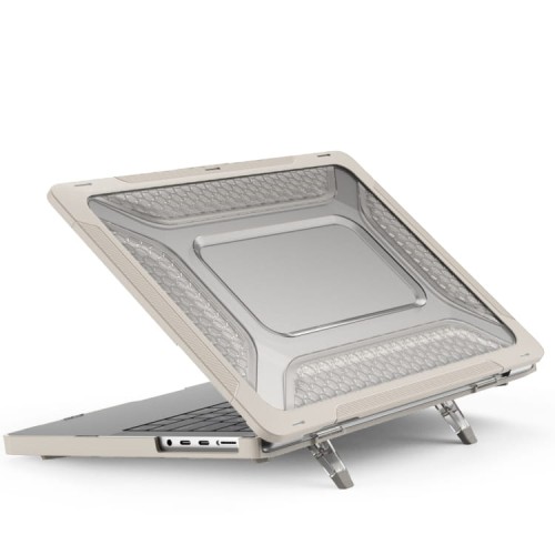 Pancerne Etui Obudowa Hard Shell do Macbook Pro 14.2 A2442 2021 szampańskie