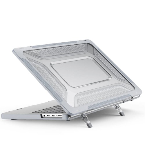 Pancerne Etui Obudowa Hard Shell do Macbook Pro 14.2 A2442 2021 szare