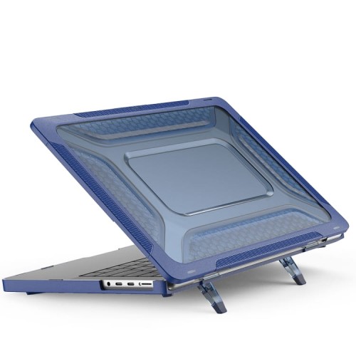 Pancerne Etui Obudowa Hard Shell do Macbook Pro 14.2 A2442 2021 niebieskie