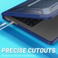 Pancerne Etui Obudowa Hard Shell do Macbook Pro 14.2 A2442 2021 niebieskie