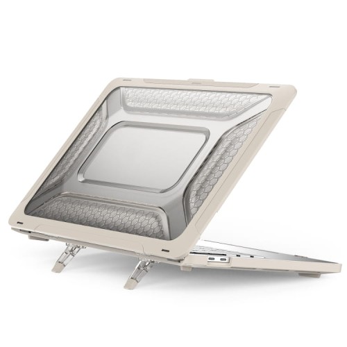 Pancerne Etui Obudowa Hard Shell do Macbook Pro 13.3 A2338 A2289 A2251 szampańskie