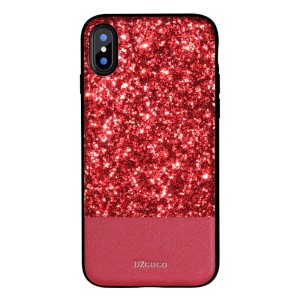 Eleganckie Etui Plecki DZGOGO do iPhone X czerwone