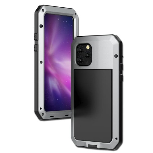Metalowe Mocne Pancerne Etui Shockproof do iPhone 11 srebrne