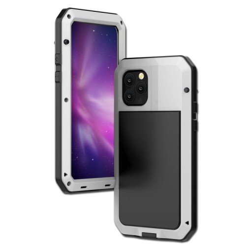 Metalowe Mocne Pancerne Etui Shockproof do iPhone 11 białe