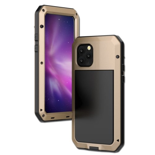 Metalowe Mocne Pancerne Etui Shockproof do iPhone 11 złote