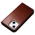 QIALINO Eleganckie Skórzane Etui do iPhone 14 brązowe